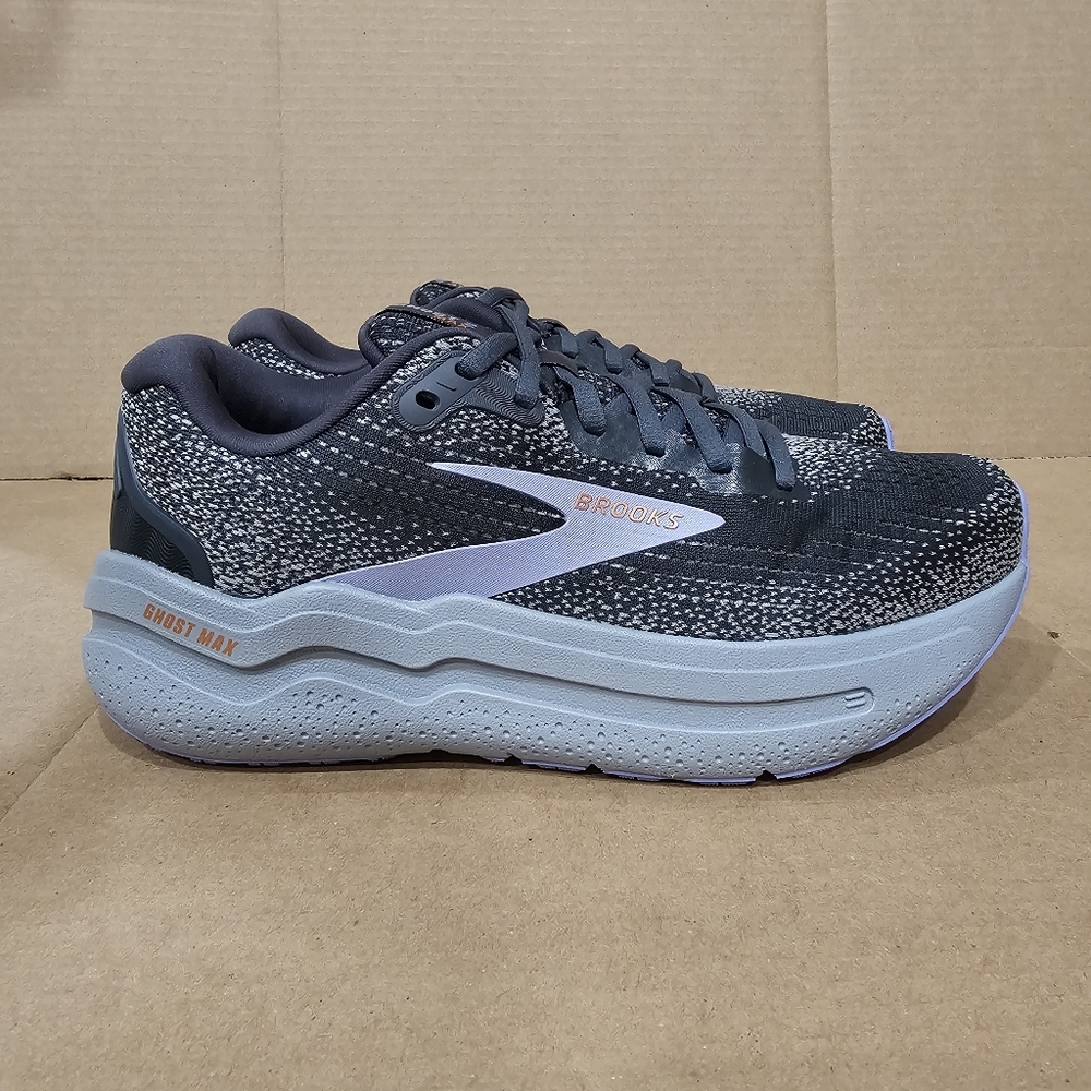 Brooks Ghost Max 2 Ebony/Sweet Lavender Athletic Running Shoes Women Size 8 WIDE